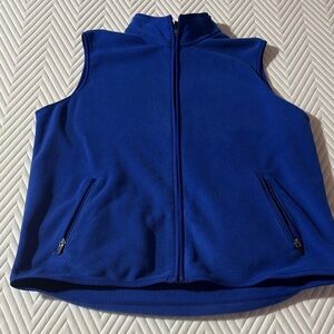 Lands End Blue Fleece Vest
